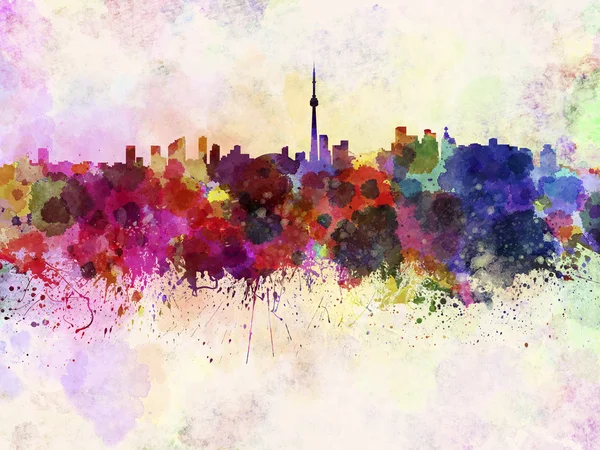 Toronto skyline en arrière-plan aquarelle — Photo