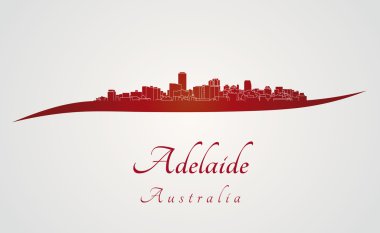 Adelaide skyline kırmızı