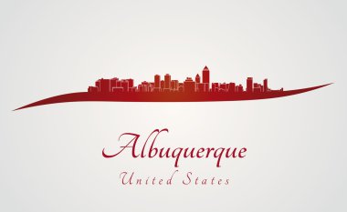 Albuquerque skyline kırmızı
