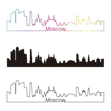 rainbow ile Moskova manzarası doğrusal tarzı