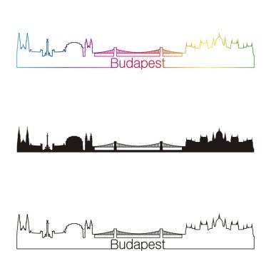 rainbow ile Budapeşte skyline doğrusal tarzı