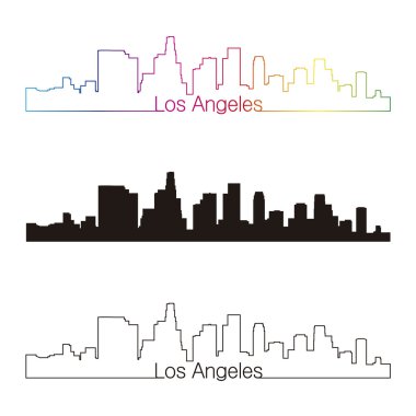 rainbow ile Los angeles skyline doğrusal tarzı