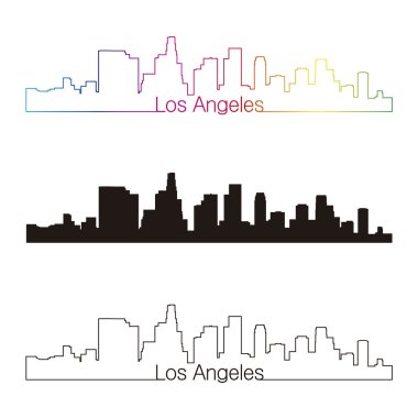 rainbow ile Los angeles skyline doğrusal tarzı