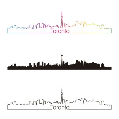 rainbow ile Toronto skyline doğrusal tarzı