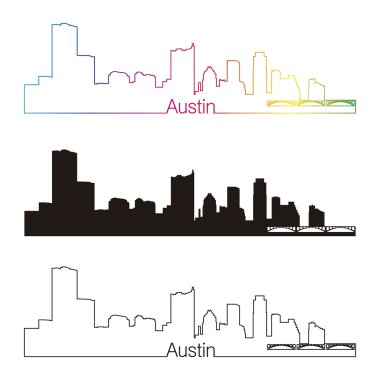 rainbow ile Austin skyline doğrusal tarzı