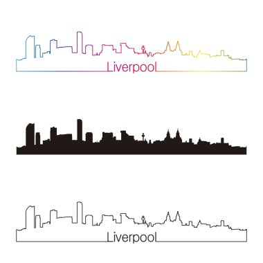 rainbow ile Liverpool skyline doğrusal tarzı