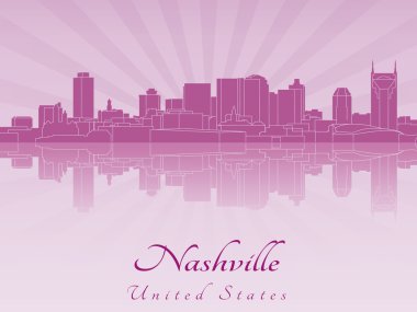 Nashville manzarası içinde mor parlak orkide