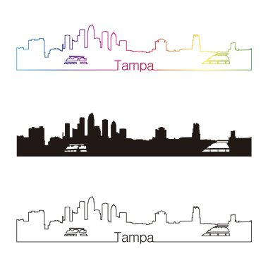 rainbow ile Tampa skyline doğrusal tarzı