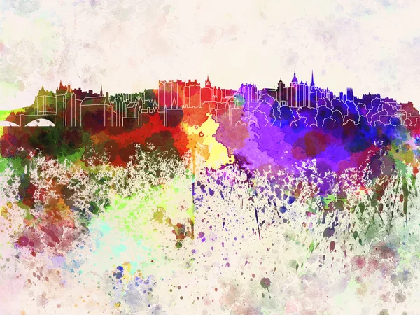 Edinburgh skyline in aquarell hintergrund — Stockfoto