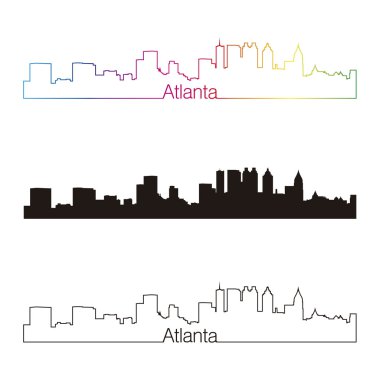 rainbow ile Atlanta skyline doğrusal tarzı