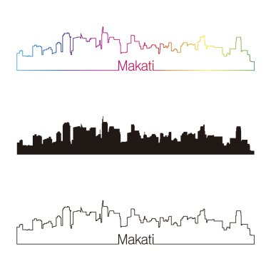 rainbow ile Makati skyline doğrusal tarzı