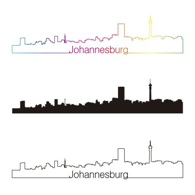 rainbow ile Johannesburg skyline doğrusal tarzı