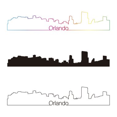 rainbow ile Orlando skyline doğrusal tarzı