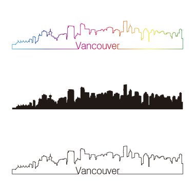 rainbow ile Vancouver skyline doğrusal tarzı