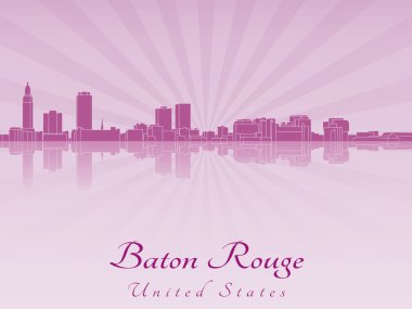 Baton rouge manzarası içinde mor parlak orkide