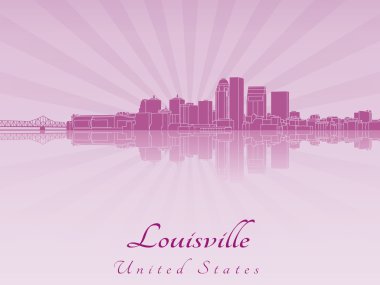 Louisville manzarası içinde mor parlak orkide