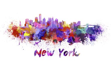 New york skyline suluboya içinde