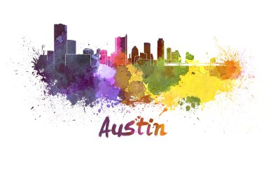 Austin manzarası içinde suluboya