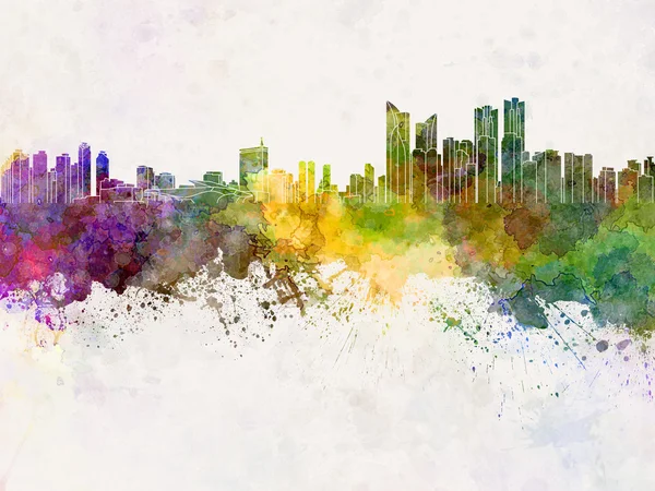Busan skyline suluboya arka planda
