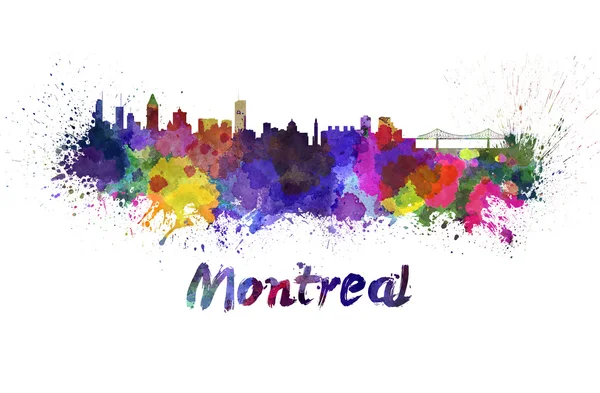 Montreal skyline em aquarela — Fotografia de Stock