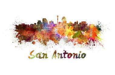 San antonio manzarası içinde suluboya