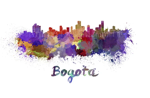 Bogota skyline in watercolor — Stock Photo, Image