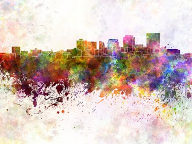 Dayton skyline suluboya arka planda