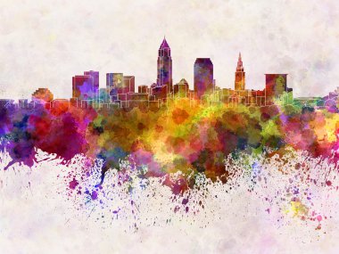suluboya arka planda Cleveland manzarası