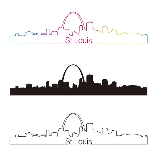 rainbow ile St louis skyline doğrusal tarzı