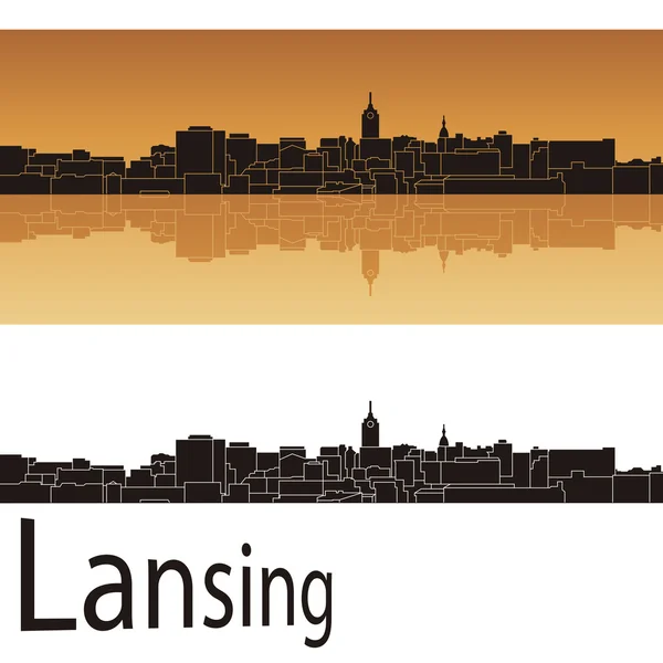 Lansing skyline — Stockvector