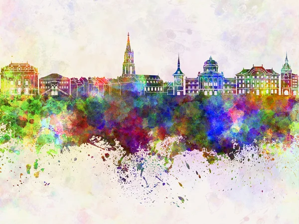 Toulouse Skyline in Aquarell Hintergrund — Stockfoto