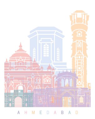 AHMEDABAD SKYLINE POSTER PASTEL