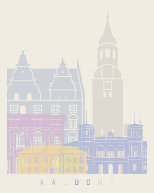 Aalborg ufuk çizgisi poster pasteli