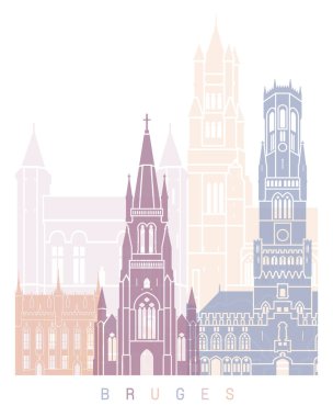 Bruges gökyüzü posteri Pastel