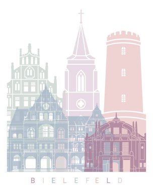 BIELEFELD SKYLINE POSTER PASTEL