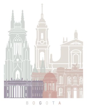 BOGOTA SKYLINE POSTER PASTEL