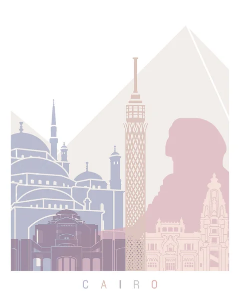 Cairo Skyline Poster Pastel — Stock fotografie