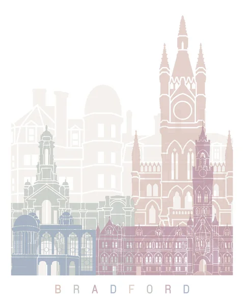 Plakat Panoramą Bradford Pastel — Zdjęcie stockowe