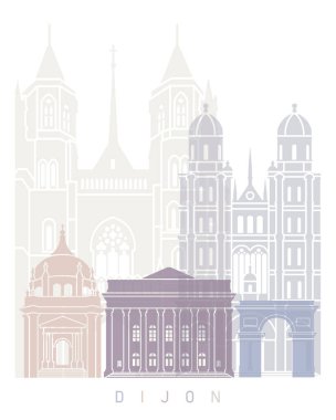 DIJON SKYLINE POSTER PASTEL