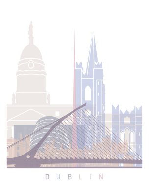 DUBLİN SKYLINE POSTER PASTEL KÖRÜMÜ