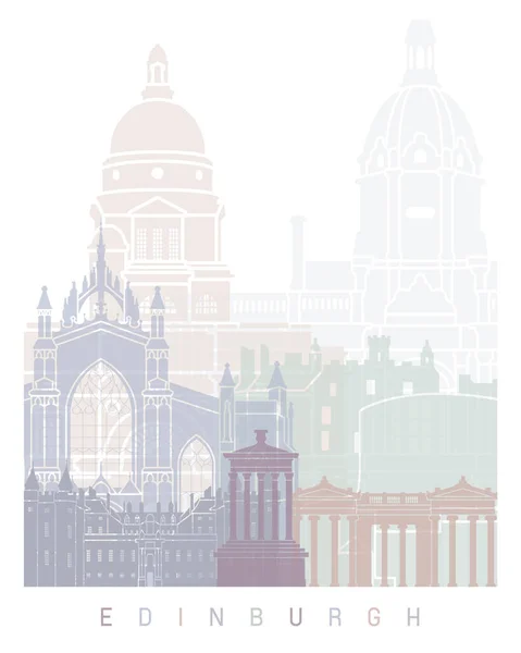 Edimburgo Skyline Poster Pastel Color — Foto de Stock