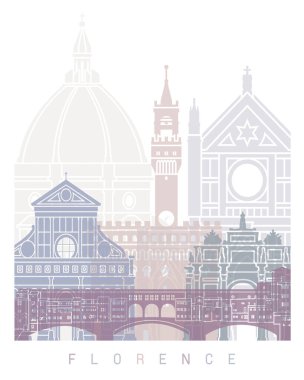 FLORENCE SKYLINE POSTER PASTEL