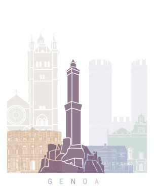 GENOA SKYLINE POSTER PASTEL