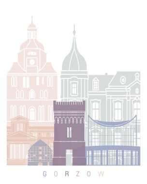 GORZOW SKYLINE POSTER PASTEL