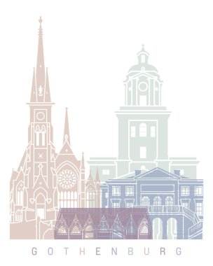 GOTHENBURG SKYLINE POSTER PASTEL