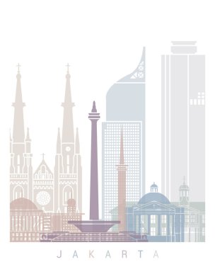 JAKARTA SKYLINE POSTER PASTEL