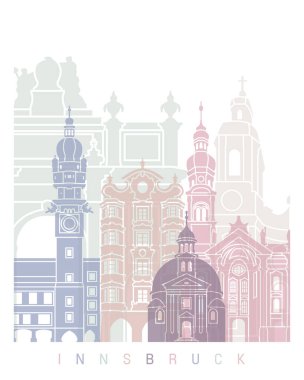  INNSBRUCK SKYLINE POSTER PASTEL