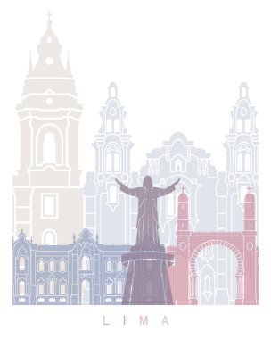 LİMA SKYLINE POSTER POSTEL POSTER