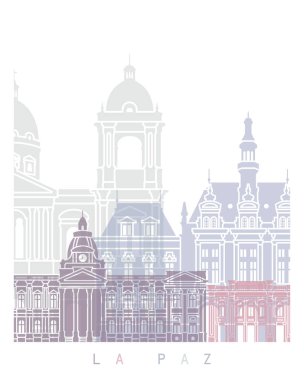  LA PAZ SKYLINE POSTEL POSTERİ