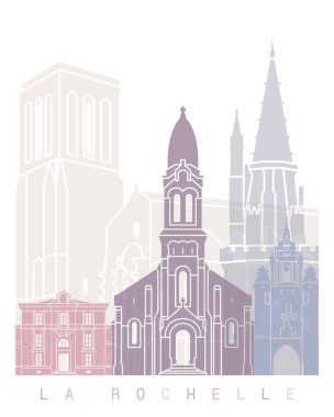 LA ROCHELLE SKYLINE POSTEL POSTERİ